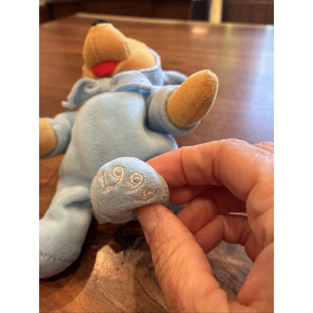 Vintage 1999 Disney Winnie the Pooh Plush Blue Bunny Costume Stuffed Animal A5